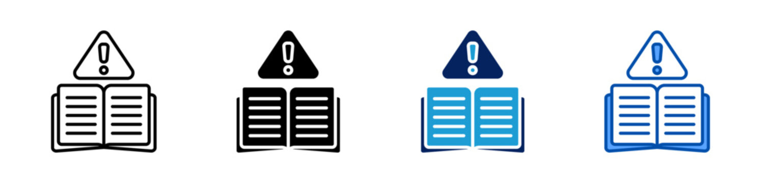 book icon set multiple style collection