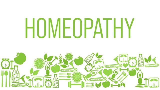Homeopathy Green Health Symbols Bottom Texture Blinking 