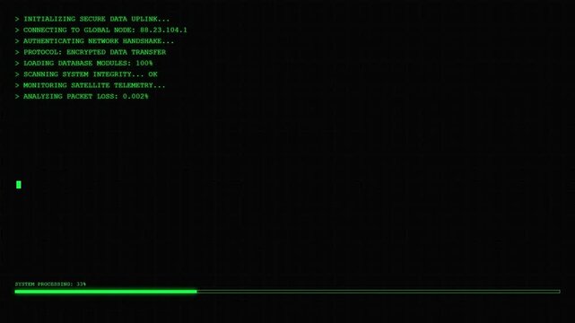 Futuristic Biotech Genome Sequencing HUD and Cyber Security System Terminal Data Processing Interface Loop.
