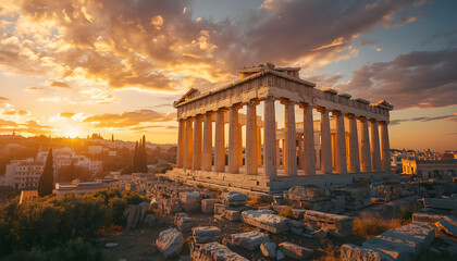 Obraz premium ancient Greek and Roman prehistoric buildings