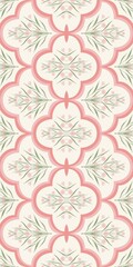 Fototapeta premium Seamless watercolour and unique floral pattern background for covers, notes, Soft backgrounds colour. Watercolour art work. Flower stalk. Colourful flower.