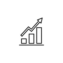 Business Growth Chart with Upward Trend Arrow.