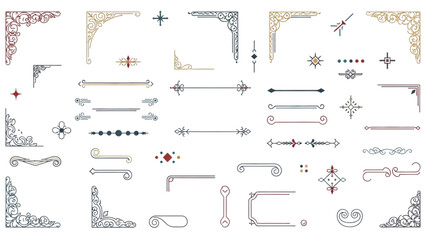 Graphic designers showcase ornate metalwork illustrations and various decorative elements.