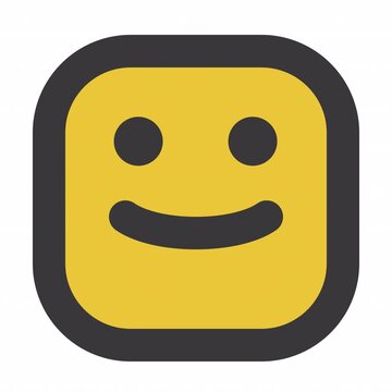 Relieve Face animation icon for social media, presentations, videos, websites. Alpha Channel