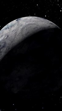 Dark Planet Orbiting Stars Cinematic Space Background 4 K Ultra H D Alien World Mysterious Cosmos Galaxy Exploration Sci Fi Fantasy Adventure Film V F X Animation