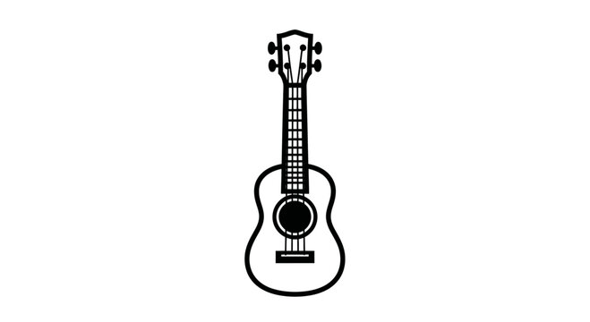 Black and white acoustic guitar drawing.
