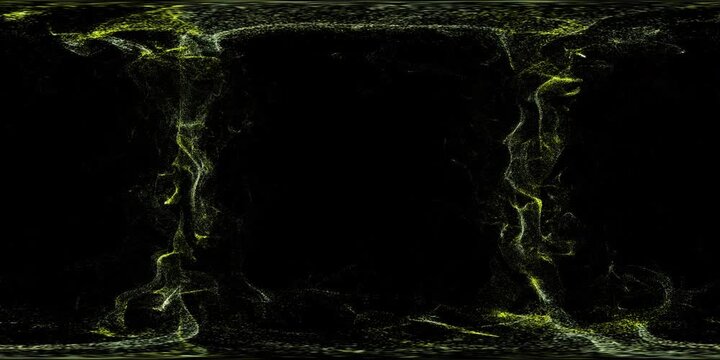 Nebula Space Particle Background 01 yellow &ndash; 360&deg; VR Seamless Loop