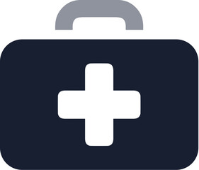 Obraz premium Simple Flat Design First Aid Kit Box Emergency Healthcare