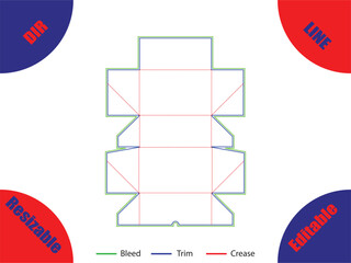 Fototapeta premium Diagram of Bleed Trim and Crease Lines for a V I P Directory Folder