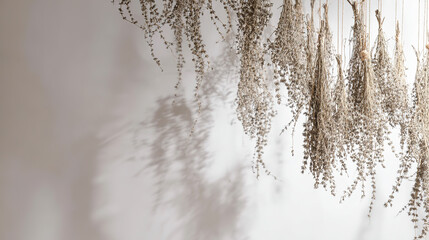 Obraz premium Herbal honey concept with warm sunlight and natural textures, representing healthy nutrition, natural remedies, and organic wellness with commercial advertising space.