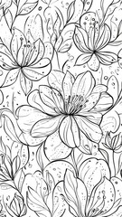 Seamless lilies floral pattern design for textiles and digital backgrounds, elegant lil flower pattern perfect for fabric and digital use.