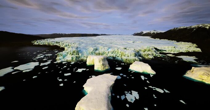 Closeup icy surface with textured ridges and crystalline detail, soft low light accentuates shadow and translucence, image suited for abstract and scientific