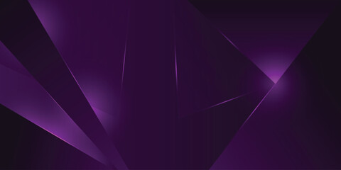 Fototapeta premium Luxury Purple Abstract Geometric Background with Soft Glow Light for Modern Technology and Corporate Design