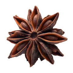 Star Anise Spice isolated on transparent background