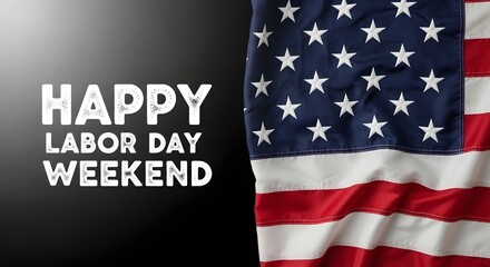 Obraz premium Happy labor day weekend celebration with american flag