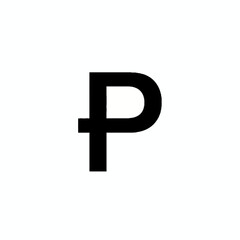 Obraz premium Bold Paraguayan Guarani Currency Symbol in Black on a White Background