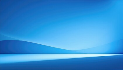 Obraz premium soft abstract blue gradient background with a radiant white light glow in the center, creating a calm, ethereal, and modern atmosphere