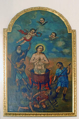 Fototapeta premium Saint Vitus, painting in the Parish Church of the Assumption of