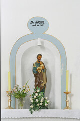 Saint Joseph, statue in the chapel of the Blessed Virgin Mary in Strmec, Croatia © zatletic