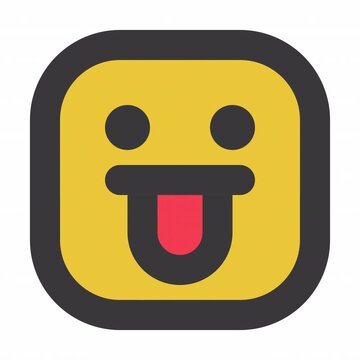 Tongue Out animation icon for social media, presentations, videos, websites. Alpha Channel