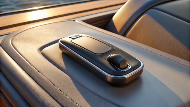Car Remote Starter Device on Luxury Center Console