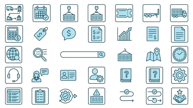 Business Finance Icons Set Vector illustration