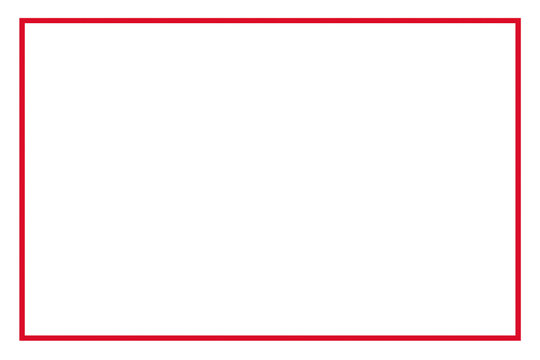 Red rectangular border on a plain surface, perfect for various design uses png