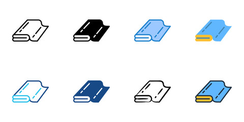 Naklejka premium Textiles icons set multiple style collection. Editable stroke 