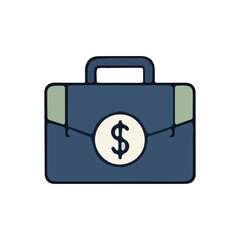 Fototapeta premium Money Briefcase Icon