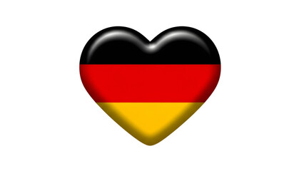 Fototapeta premium Germany Flag Heart Icon