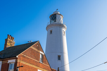Southwold lighthouse, a shipping beacon in the seaside town in the UK