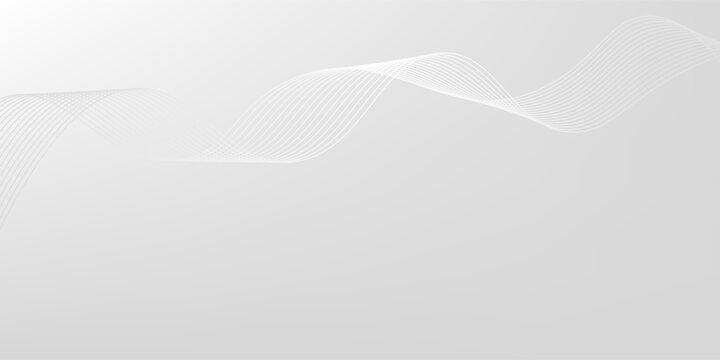 White and gray abstract backround with flowing lines pattern, vector illustration.