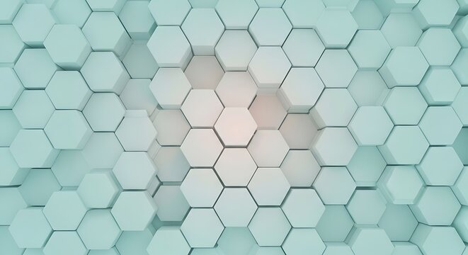 Abstract Hexagonal Pattern Background with Soft Lighting.