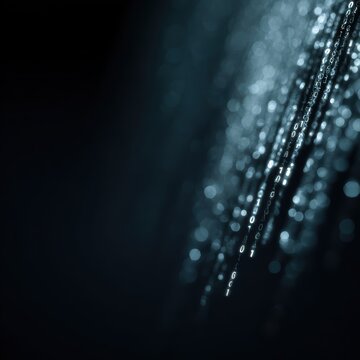 cybersecurity concept with encrypted data stream