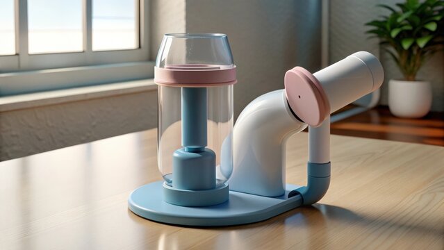 Medical spirometer on a doctor's desk