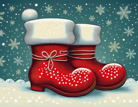 gefullter nikolausstiefel grusskarte