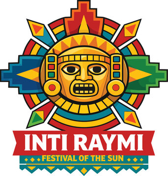 Inca Sun Temple Coricancha Inspired Vector Icon