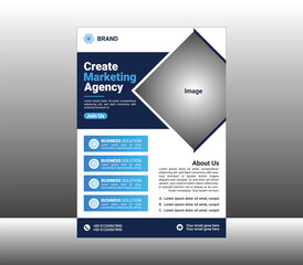 Marketing agency flyer template vector