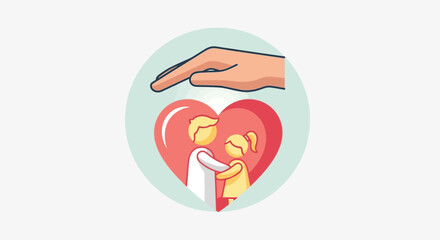 Hand Holding Red Heart Symbol.