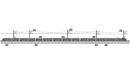 Train on railroad tracks. © Putra