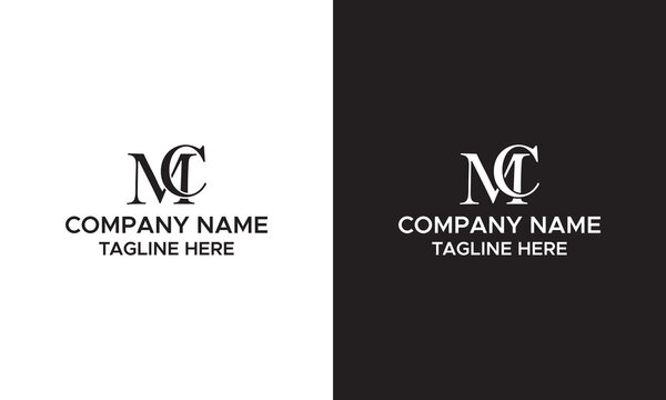 MC Logo Letter Monogram Slash with Modern logo designs template