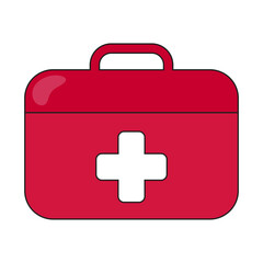 Fototapeta premium Red First Aid Kit Icon