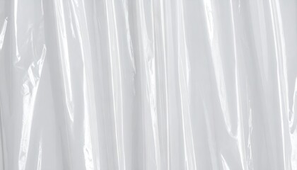 Obraz premium Close-up of translucent, crinkled, flowing white material