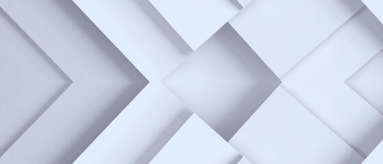 Abstract geometric vector graphic illustration featuring clean layered white shapes creating a subtle three dimensional optical illusion background design