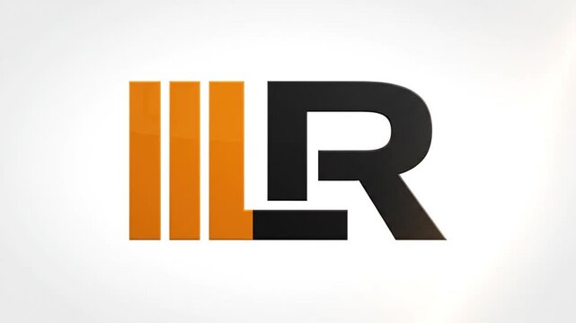 Modern LR Logo Animation with Orange Bars.