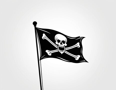 Bandiera dei pirati – Bandiera Jolly Roger – Stampa fronte/retro – poliestere 90 g – Doppia cucitura – 2 occhielli in ottone, grandi 1,5 x 0,9 m