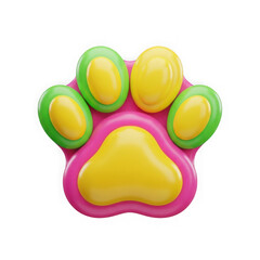 Fototapeta premium A colorful toy shaped like a cat's paw