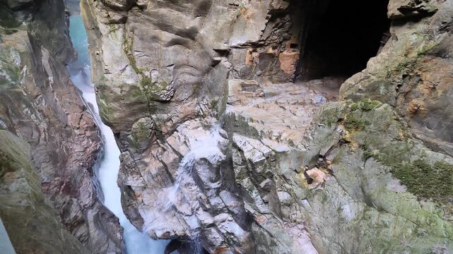 A view of the Horrid of Bellano near Lecco lake, Lombardy, Italy