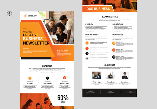 Creative Business News Letter Template