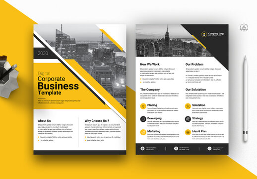 2030 Digital Corporate Business Flyer Template